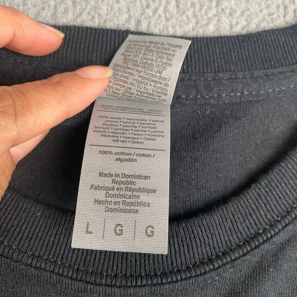 Highland-Springs Football Logo Men's T Shirt size L Black Short Sleeve,Gildan - Picture 9 of 11